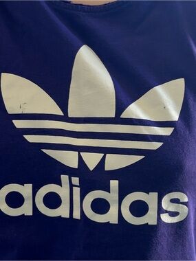 Vintage Adidas Tee
Logo
Purple 
DIY cut/modified